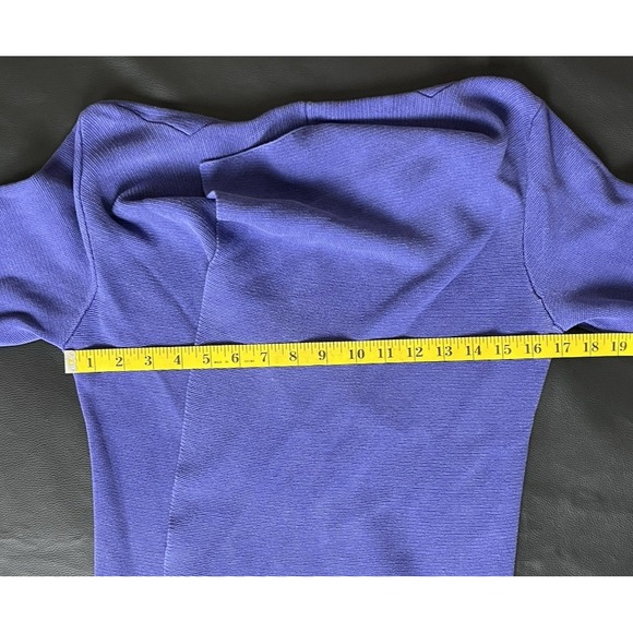 Eileen Fisher Silk Blend Interlock Open Front Cardigan Jacket S Iris Purple - Picture 6 of 9